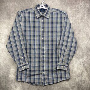 Stafford Travel EZ-Care Broadcloth Dress Shirt Mens 15.5-32/33 Multicolor Plaid
